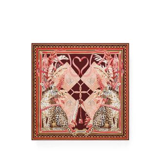 Ferragamo Feline Print Silk Foulard
