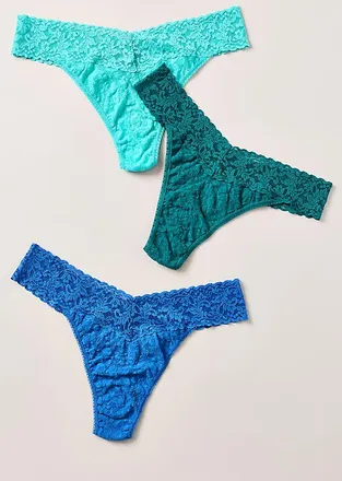 Hanky Panky Signature Lace Thongs, Set of 3