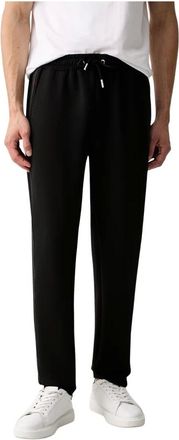 Karl Lagerfeld Broeken, Heren, Zwart, L, Katoen, Slim-fit Trainingsbroeken