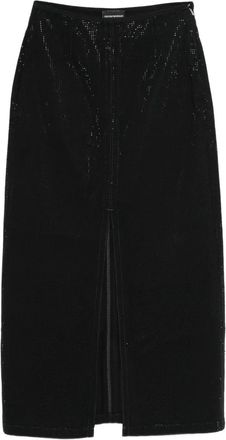 Emporio Armani Gonna midi con spacco - Nero