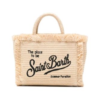 MC2 Saint Barth Vanity Mini Straw N 1100 EMB - female - MC2 Saint Barth - Shopping Bags - Beige - ONE SIZE - Bags