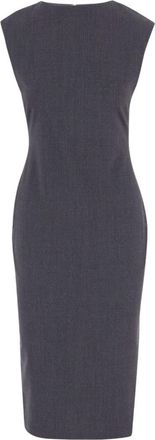 Jacquemus Dark Grey Boat Neck Midi Dress