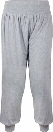 Purple Hanger Womens Plus Size Plain Trousers Leggings Ladies New Stretch Fit Tapered Leg Harem Pants Light Grey Size 28-30