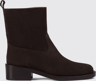 Doucal's Stivaletti in pelle scamosciata con zip laterale e tacco basso