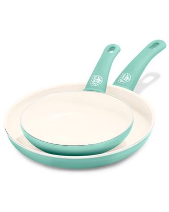 GreenLife Greenlife Soft Grip Healthy Ceramic Nonstick 7In & 10In Frypan Set