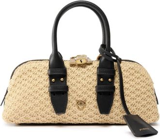 Pinko Handbags, female, Beige, Size: ONE SIZE Escape Bag Horizontal