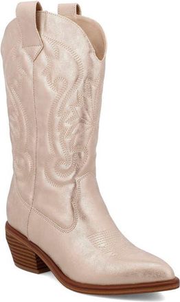 Mia Kelsha Western Boot in Gold/gold at Nordstrom, Size 6.5