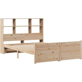 vidaXL Bookcase Bed without Mattress 140x200cm Solid Wood Pine vidaXL