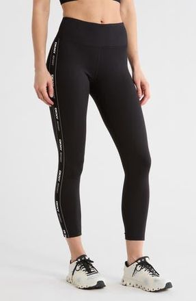DKNY Balance Compression High Waist 7/8 Leggings in Black/Black at Nordstrom Rack, Size X-Small