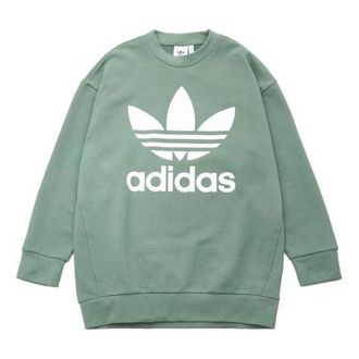 adidas originals Tref Over Crew Loose Casual Round Neck Pullover Green DH5770