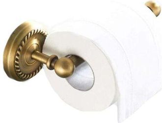 OEM Portarrollos De Papel Higi&eacute;nico De Lat&oacute;n Antiguo Para Montaje En Pared - Soporte Retro Con Protecci&oacute;n Antica&iacute;da - F&aacute;cil Instalaci&oacute;n Con Tornillos Incl