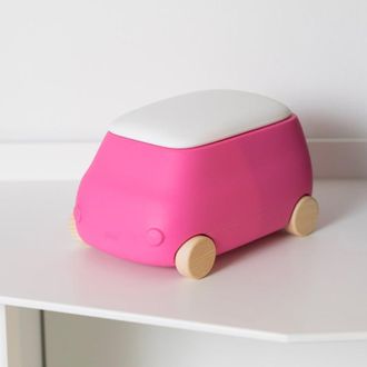Plust Juguetes De M&aacute;quina De Almacenamiento De Pl&aacute;stico Para Ni&ntilde;os Van Mini - Fucsia