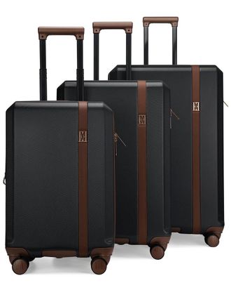 Elle Luxe Journey 3Pc Expandable Retro Spinner Set