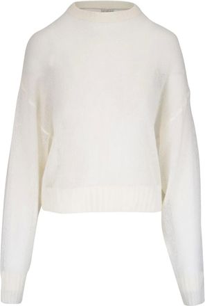 Brunello Cucinelli drop-shoulder jumper - women - Fabric - M - White