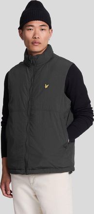 Lyle & Scott Mens Padded Puffer Gilet Black - Size Small