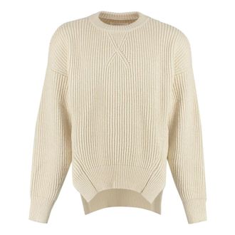 Jil Sander Ribbed Jumper - male - Jil Sander - Round-neck Knitwear - Beige - S - Knitwear