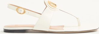 Valentino Garavani VLogo Signature Thong Sandal In Calfskin Woman IVORY 35.5