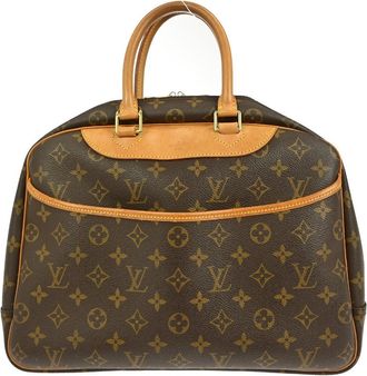 Louis Vuitton Deauville Handbag Monogram Canvas Brown Canvas Handbag (Pre-Owned)