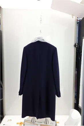 Dior Mens Coat Blue Fleece Wool
