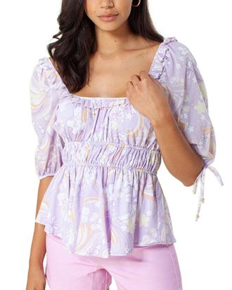 Hale Bob Balloon Sleeve Top