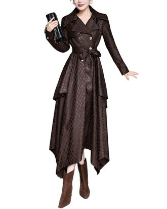Burryco Burryco Brown Solid Maxi Dress