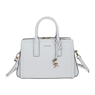 Michael Kors Tassen, Dames, Wit, ONE Size, Leer, Laila Small Pebbled Satchel