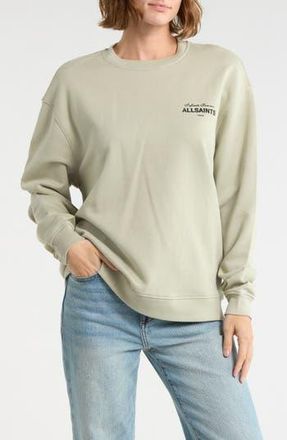 AllSaints Soleil Etta Cotton French Terry Sweatshirt in Abbey Stone Green at Nordstrom Rack, Size X-Small