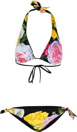 Dolce & Gabbana Peonie Pink Polyamide Blend Bikini
