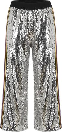 Trussardi Pantaloni a gamba larga con paillettes - - Trousers - Donna - Grigio - S