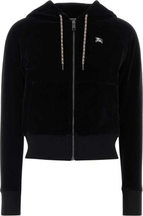 Burberry Vesper V-Jewel V-Neck T-Shirt - Dames - Vesten met rits - Zwart - XS - Hoodies & sweatvesten