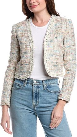 Alice & Olivia Alice + Olivia Peyton Cropped Tweed Jacket