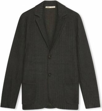 Maurizio Baldassari Mens Soft Cashmere Rib Swacket In Black