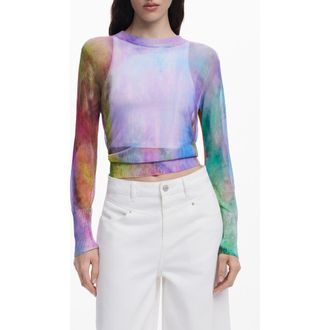 Desigual Thin Gauge Sweater in Lilac at Nordstrom, Size X-Small