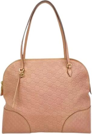 Gucci Pre-owned Handbags, female, Pink, Size: ONE SIZE Pre-owned Vintage Shoulder Bag