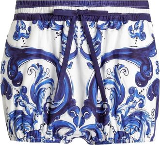 Dolce & Gabbana Shorts con stampa maioliche - Bianco