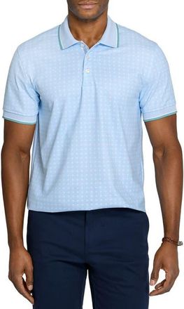 ConStruct Slim Fit Square Dot Short Sleeve Polo in Lt Blue at Nordstrom, Size Xx-Large