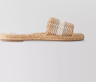Aquazzura flat woven open toe slippers