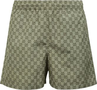 Gucci Ba&ntilde;ador de Popel&iacute;n de Poli&eacute;ster Estampado - Swimwear - Hombre - Beige - 3XL