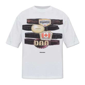 Dsquared2 T-Shirts, male, White, Size: 3XL Logo T-Shirt