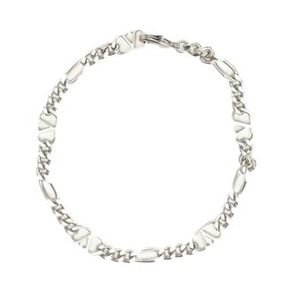 Valentino Garavani Necklaces, male, Gray, Size: S Bijoux Silver VLogo Bracelet Snap Hook