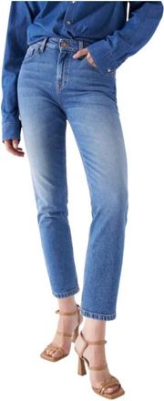 Salsa Moderne Cropped Slim Jeans - Dames - Cropped Jeans - Blauw - W31 L28 - Jeans