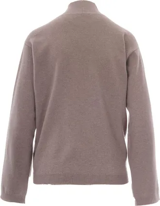 Fabiana Filippi Womens Turtleneck Jumper Platinum Mocha Meringue Virgin Wool Silk Cashmere Jumpers Sweater