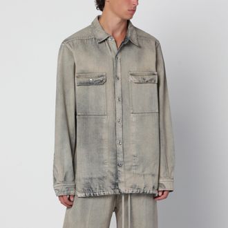 Rick Owens Wide-leg trousers in mineral grey washed denim