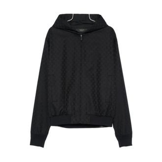 Gucci GG Cotton Canvas Zip Jacket - male - Gucci - Bomber Jackets - Blue - M - Jackets