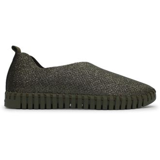 Ilse Jacobsen Tulip 3272GB Textile Womens Slip On Shoes - Army Army - Size:UK 5