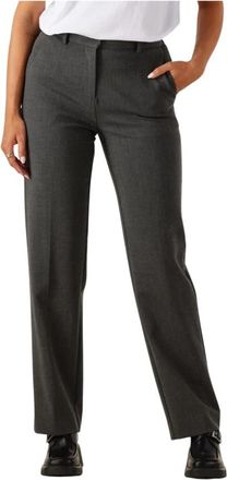 Moss Copenhagen Mschhada Henrike Slim Pants Regular - Dames - Straight fit broeken - Grijs - S - Broeken