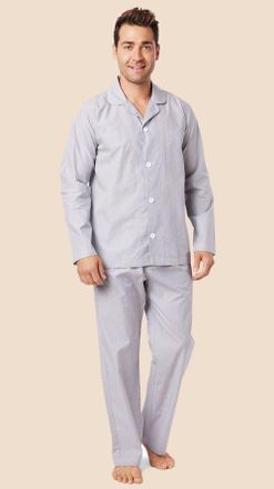 The Cats Pajamas Mens Luxe Pima Pajama in West Side Blue at Nordstrom, Size Small