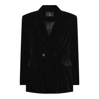 Bruuns Bazaar Velvet BBTuxi Blazer - Dames - Jassen - Zwart - Maat: XL Velours