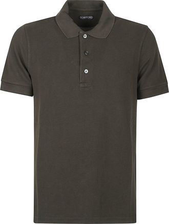 Tom Ford Brown Minimalist Lyocell Polo Shirt