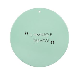 KASANOVA Sottopentola tondo in ceramica salvia 20 cm con scritta